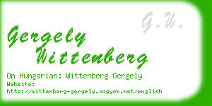gergely wittenberg business card